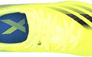 adidas Boy's X GHOSTED.3 Soccer Shoe, Solar Yellow/Black/Team Royal Blue(Firm Ground), 5.5 Big Kid