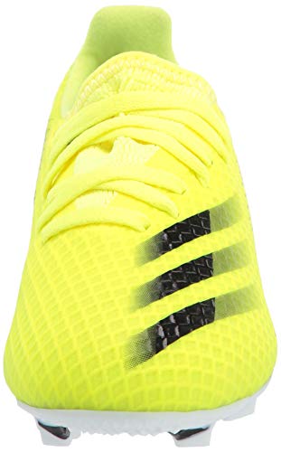 adidas Boy's X GHOSTED.3 Soccer Shoe, Solar Yellow/Black/Team Royal Blue(Firm Ground), 5.5 Big Kid