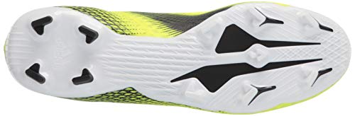 adidas Men's X GHOSTED.3 Soccer Shoe, Solar Yellow/Black/Team Royal Blue(Firm Ground), 8.5