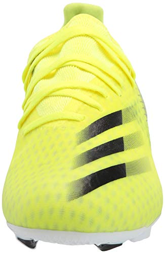 adidas Men's X GHOSTED.3 Soccer Shoe, Solar Yellow/Black/Team Royal Blue(Firm Ground), 8.5