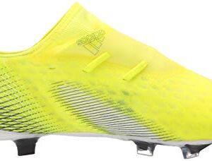 adidas Men's X GHOSTED.2 Soccer Shoe, Solar Yellow/White/Team Royal Blue, 11.5