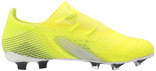 adidas Men's X GHOSTED.2 Soccer Shoe, Solar Yellow/White/Team Royal Blue, 11.5