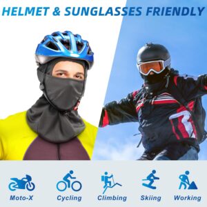 AstroAI Ski Mask Balaclava Face Mask-UV Protection Dustproof Windproof Face Cover for Men Skiing, Snowboarding, Grey