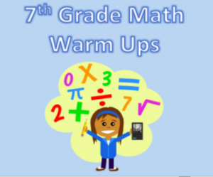 7th grade math - 50 daily math warm ups!