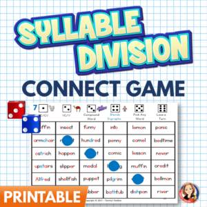 super syllable connect game for decoding multisyllabic words