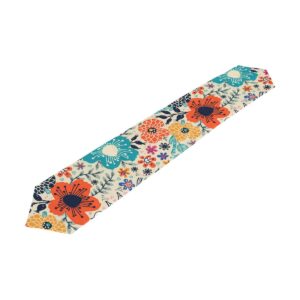 Aflyko Spring Flowers Table Runner Dining Table Decor 13" × 90"