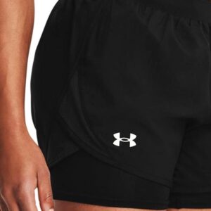 Under Armour Women's Fly by 2.0 2-in-1 Shorts, Black (001)/Reflective, Medium