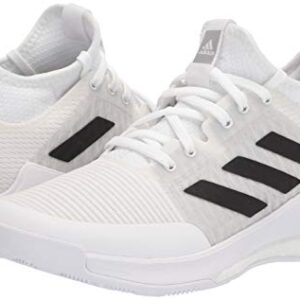 adidas Women's Crazyflight Mid Volleyball Shoe, White/Black/Grey, 8