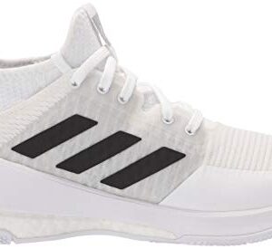 adidas Women's Crazyflight Mid Volleyball Shoe, White/Black/Grey, 8