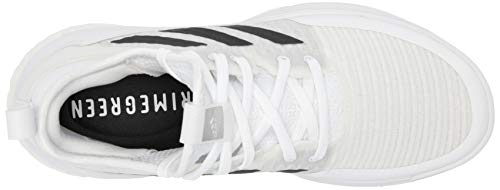 adidas Women's Crazyflight Mid Volleyball Shoe, White/Black/Grey, 8