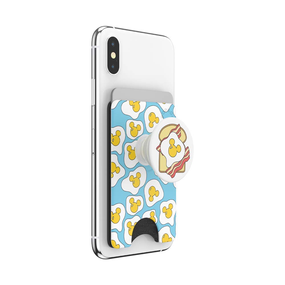 PopSockets Phone Wallet with Expanding Phone Grip, Phone Card Holder, Disney PopWallet - Minnie Rainbow