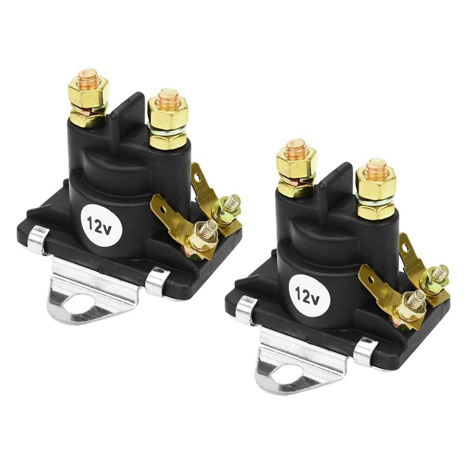 12V Trim Solenoid Starter Tilt Trim Pump Relay Solenoid Fit for Mercruiser Replace 89-94318 89-846070 89-96158 89-96158T (2 PCS)