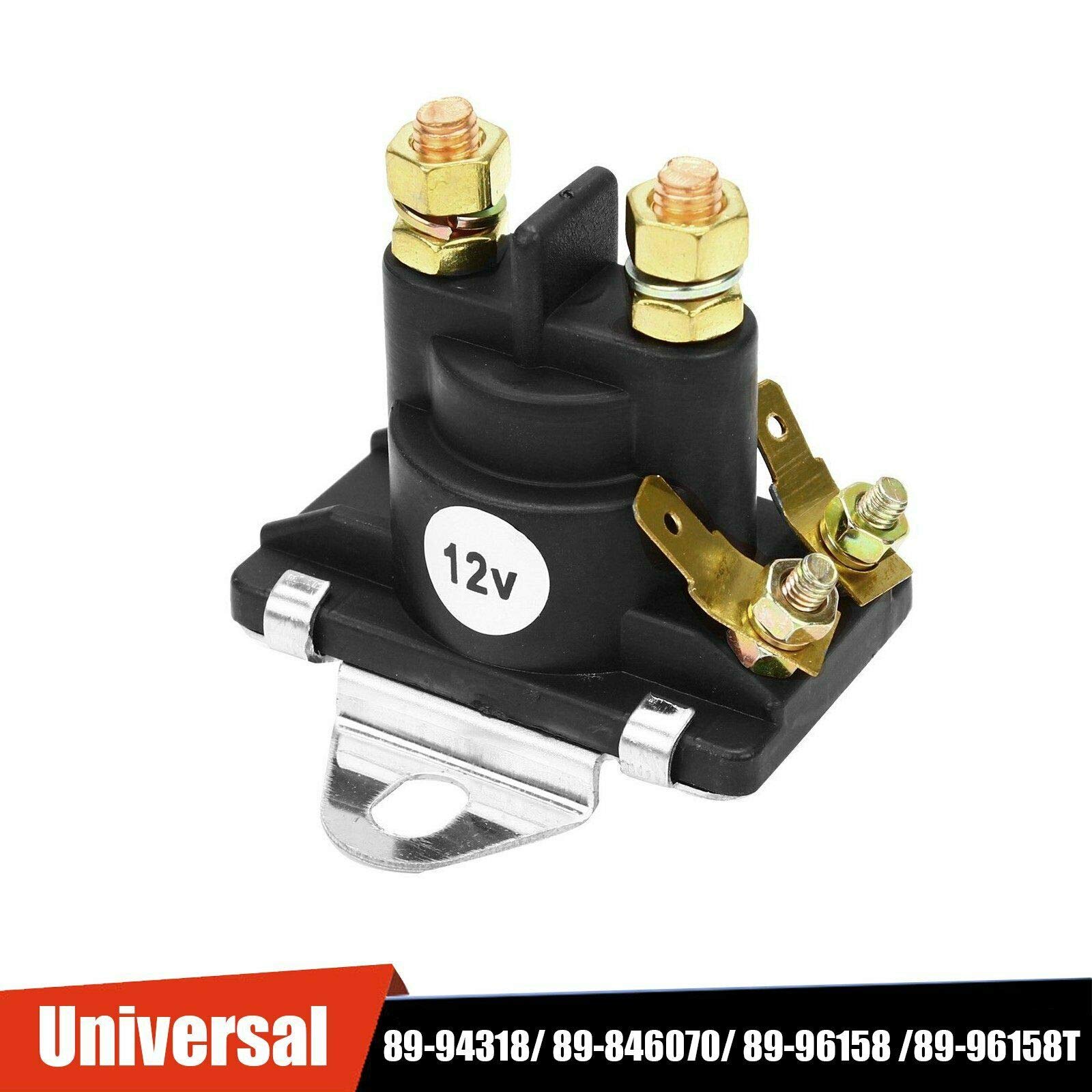 12V Trim Solenoid Starter Tilt Trim Pump Relay Solenoid Fit for Mercruiser Replace 89-94318 89-846070 89-96158 89-96158T (2 PCS)