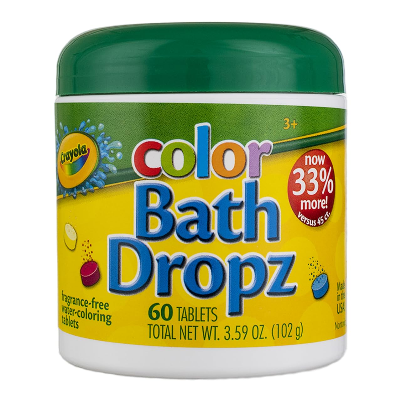 Crayola Color Bath Dropz 3.59 Ounce - 60 Tablets (Pack of 4)