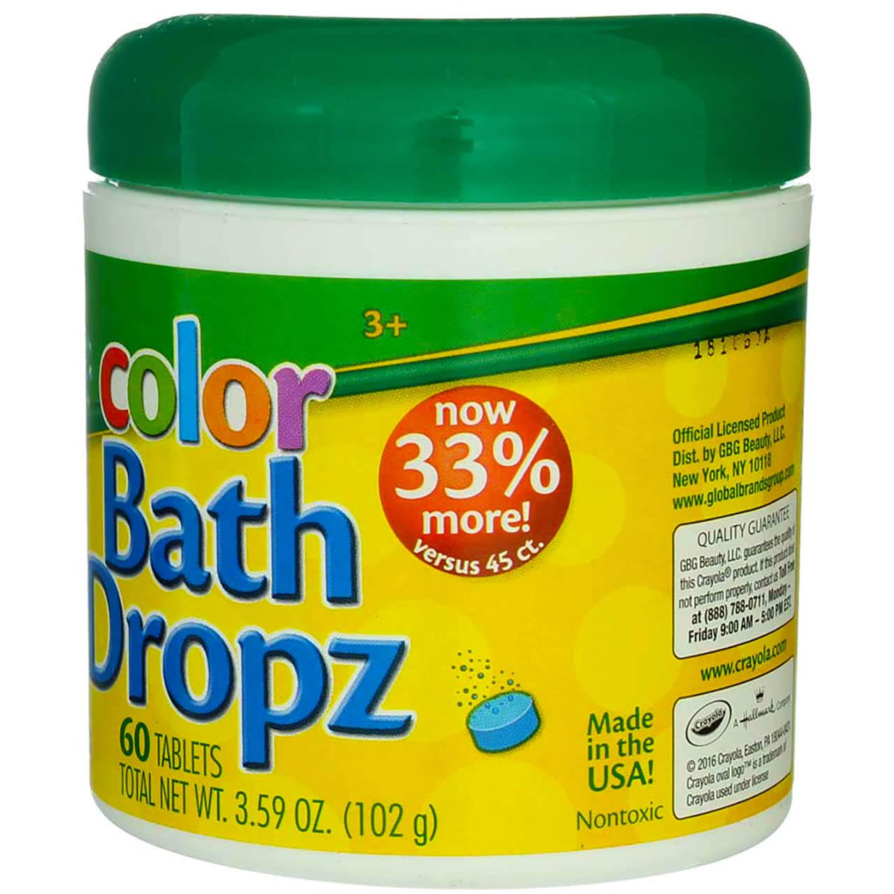 Crayola Color Bath Dropz 3.59 Ounce - 60 Tablets (Pack of 4)