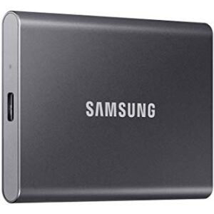 SAMSUNG T7 Portable SSD, 500GB External Solid State Drive, Speeds Up to 1,050MB/s, USB 3.2 Gen 2, Reliable Storage for Gaming, Students, Professionals, MU-PC500T/AM, Gray