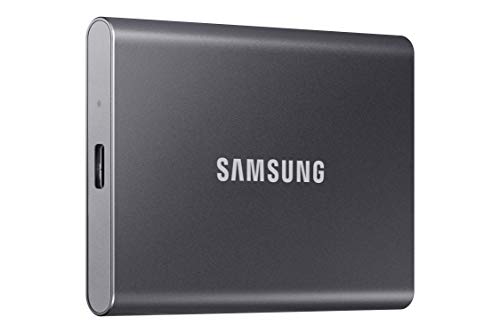 SAMSUNG T7 Portable SSD, 500GB External Solid State Drive, Speeds Up to 1,050MB/s, USB 3.2 Gen 2, Reliable Storage for Gaming, Students, Professionals, MU-PC500T/AM, Gray