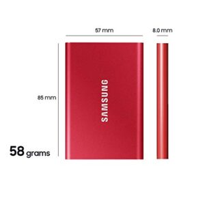 SAMSUNG T7 Portable SSD, 500GB External Solid State Drive, Speeds Up to 1,050MB/s, USB 3.2 Gen 2, Reliable Storage for Gaming, Students, Professionals, MU-PC500T/AM, Gray