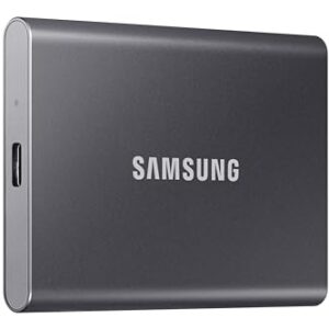 SAMSUNG T7 Portable SSD, 500GB External Solid State Drive, Speeds Up to 1,050MB/s, USB 3.2 Gen 2, Reliable Storage for Gaming, Students, Professionals, MU-PC500T/AM, Gray