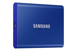 samsung t7 portable ssd, 2tb external solid state drive, speeds up to 1,050mb/s, usb 3.2 gen 2, reliable storage for gaming, students, professionals, mu-pc2t0h/am, blue