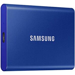 SAMSUNG T7 Portable SSD, 500GB External Solid State Drive, Speeds Up to 1,050MB/s, USB 3.2 Gen 2, Reliable Storage for Gaming, Students, Professionals, MU-PC500H/AM, Blue