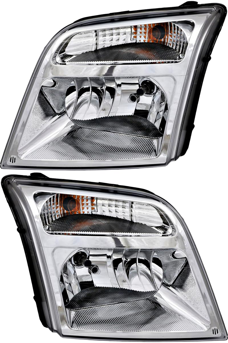 Compatible with Ford Transit Connect Headlights Lamps Set 2010 2011 2012 2013 Halogen Driver and Passenger Side