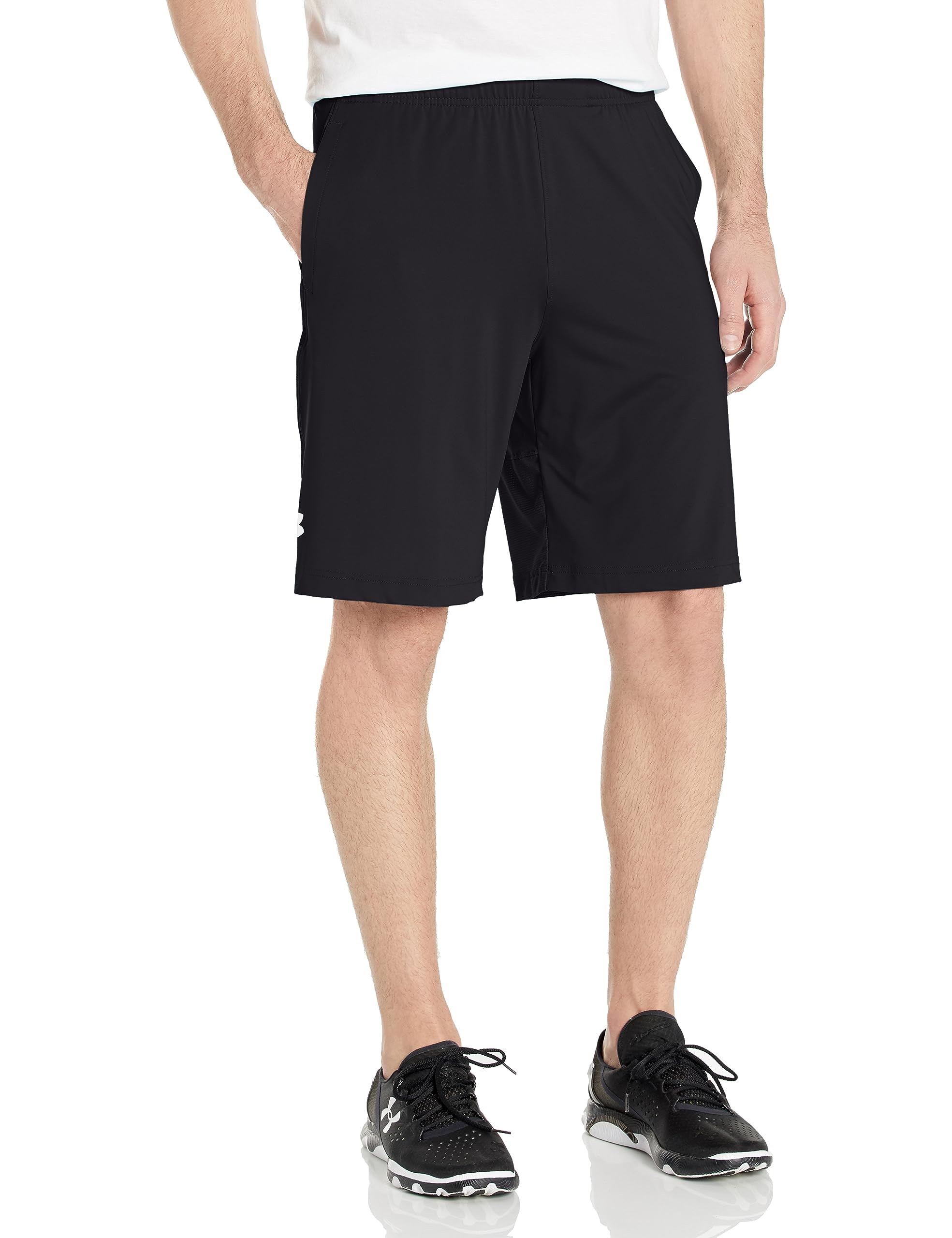 Under Armour Men's Raid 2.0 Gym Shorts , Black (001)/White , 3X-Large