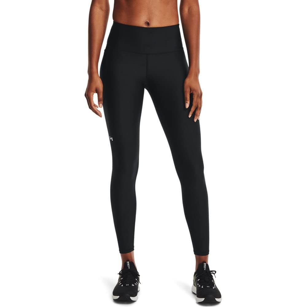 Under Armour Womens HeatGear Armour High No-Slip Waistband Pocketed Leggings , Black (001)/White , X-Small