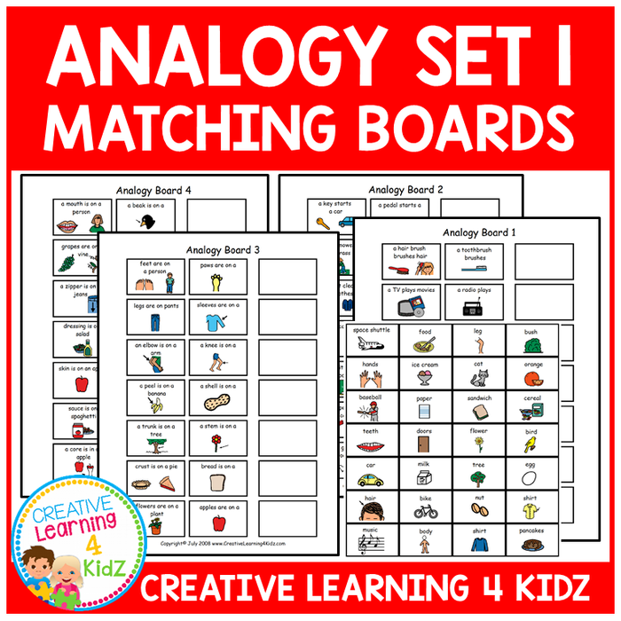 Analogy Matching Boards Set 1