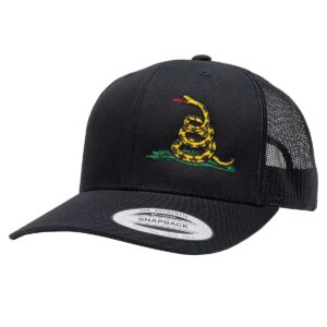 don't tread on me original snapback trucker hat - black