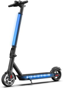 hiboy s2 lite electric scooter - 6.5" solid tires - up to 10.6 miles long-range & 13 mph portable folding commuting scooter for teens/adults (black)