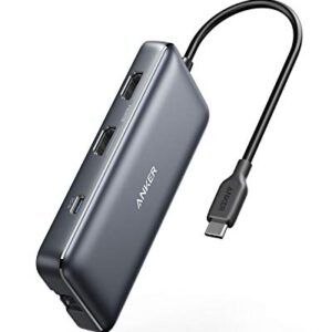 Anker 553 USB-C Hub, 8-in-1 USB C Dock, Dual 4K HDMI USB C to USB Adapter, 1 Gbps Ethernet USB Hub, 100W Power Delivery, SD Card Reader for MacBook Pro, XPS and More