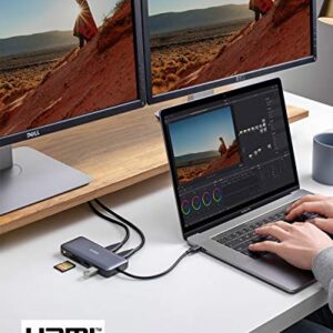 Anker 553 USB-C Hub, 8-in-1 USB C Dock, Dual 4K HDMI USB C to USB Adapter, 1 Gbps Ethernet USB Hub, 100W Power Delivery, SD Card Reader for MacBook Pro, XPS and More