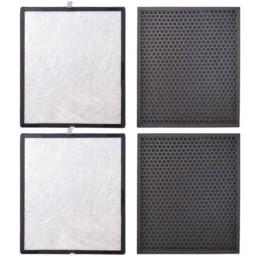 Hepa and Activated Carbon Filters Compatible with Levoit air Purifier Filter LV-PUR131, LV-PUR131-RF (2 Sets)