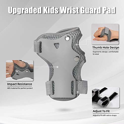 LANOVAGEAR Kids Helmet Knee Pads Ages 2-8, Adjustable Toddler Bike Helmet Knee Elbow Wrist Pads for Skating Scooter Roller Skates Cycling Bicycle