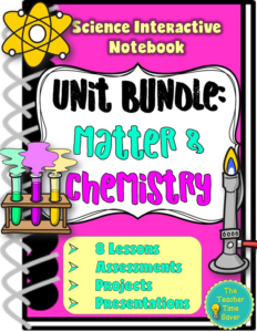 matter unit physical science workbook curriculum-- grades 4-10, interactive science notebook