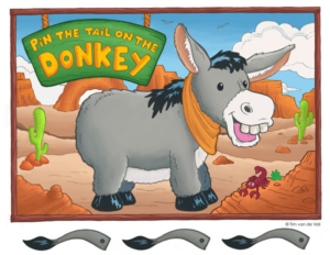 pin the tail on the donkey printable poster pdf