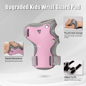 LANOVAGEAR Kids Helmet Knee Pads Ages 2-8, Adjustable Toddler Bike Helmet Knee Elbow Wrist Pads for Skating Scooter Roller Skates Cycling Bicycle