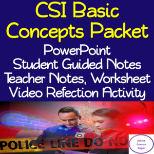 crime scene investigation basic concepts no prep packet