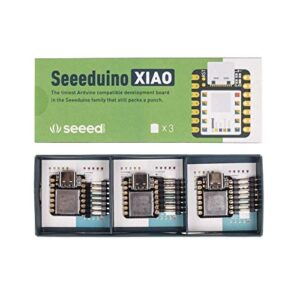 Seeed Studio XIAO SAMD21 The Smallest Arduino Microcontroller Based on SAMD21nwith Rich Interfaces for Wearable Devices, 100% Arduino IDE Compatible, Desiged for Projects Need Arduino Micro, 3pcs.