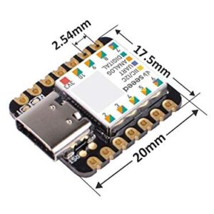 Seeed Studio XIAO SAMD21 The Smallest Arduino Microcontroller Based on SAMD21nwith Rich Interfaces for Wearable Devices, 100% Arduino IDE Compatible, Desiged for Projects Need Arduino Micro, 3pcs.