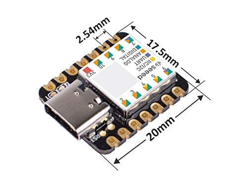 Seeed Studio XIAO SAMD21 The Smallest Arduino Microcontroller Based on SAMD21nwith Rich Interfaces for Wearable Devices, 100% Arduino IDE Compatible, Desiged for Projects Need Arduino Micro, 3pcs.