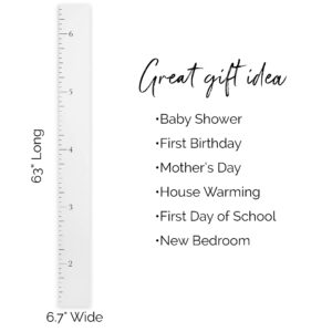 Headwaters Studio Wood Growth Chart for Wall - Growth Chart Wood Growth Chart for Kids Wooden Ruler Growth Chart Child Height Wall Chart Grow Chart for Wall Kids Wall Ruler Height Chart-Modern White