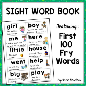 first 100 fry sight words book and game for kindergarten & back to school in first grade