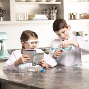 Melissa & Doug Scientist Role Play Costume Set (X pcs) - Lab Coat, Goggles, 6 Experiments