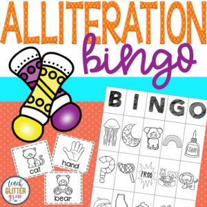 alliteration and beginning sound bingo