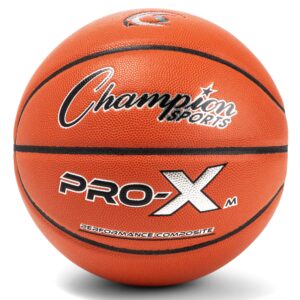 champion sports pro-x composite microfiber basketball - official size 7 - 29.5"