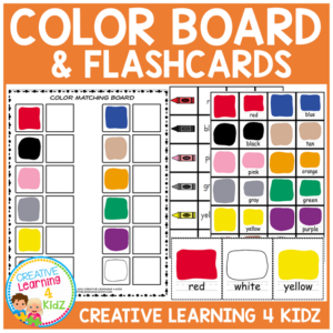color matching board & flashcards