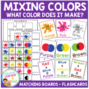 color mixing boards & flashcards