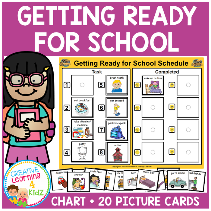 Getting Ready for School Visual Schedule